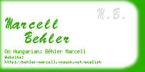 marcell behler business card